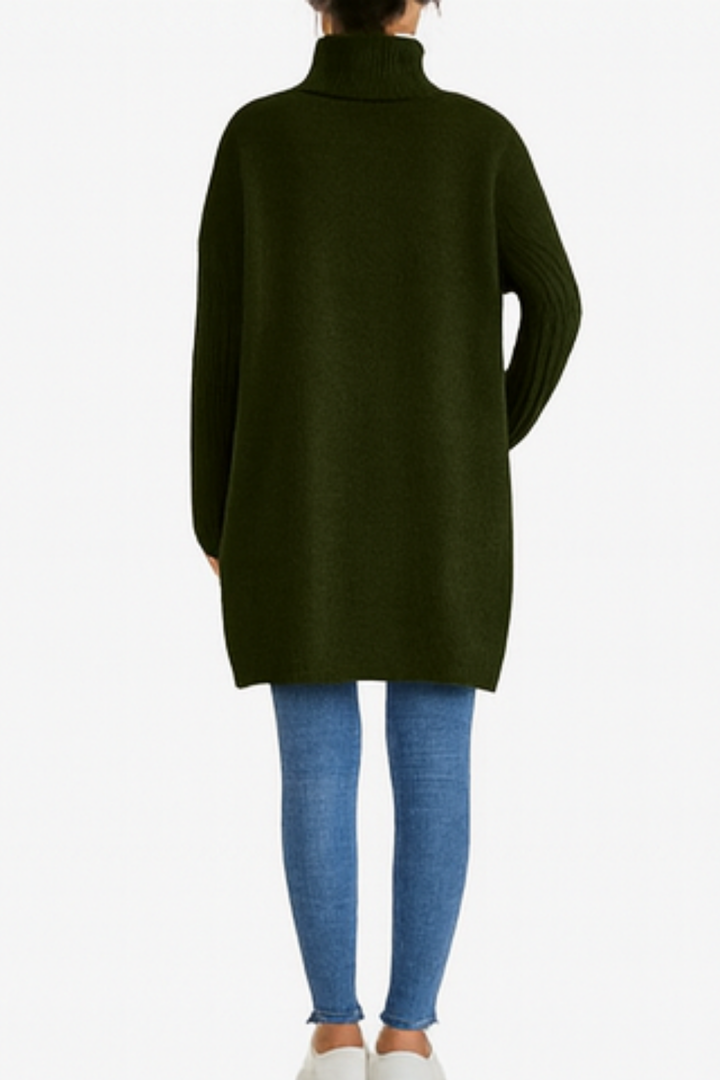 Bridgette | Langer Rollkragenpullover