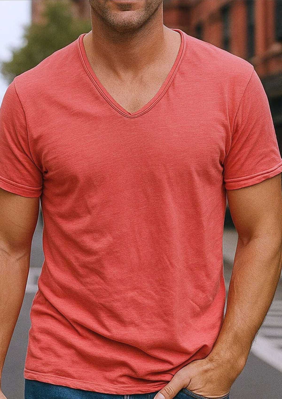 Jadrien Sunspel T-Shirt aus Bio-Baumwolle - Rot