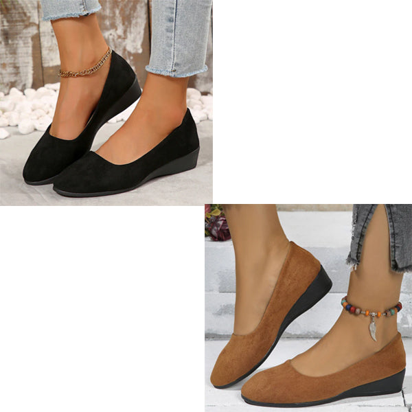 Sophia | elegante, leichte, rutschfeste Keilschuhe mit niedrigem Absatz