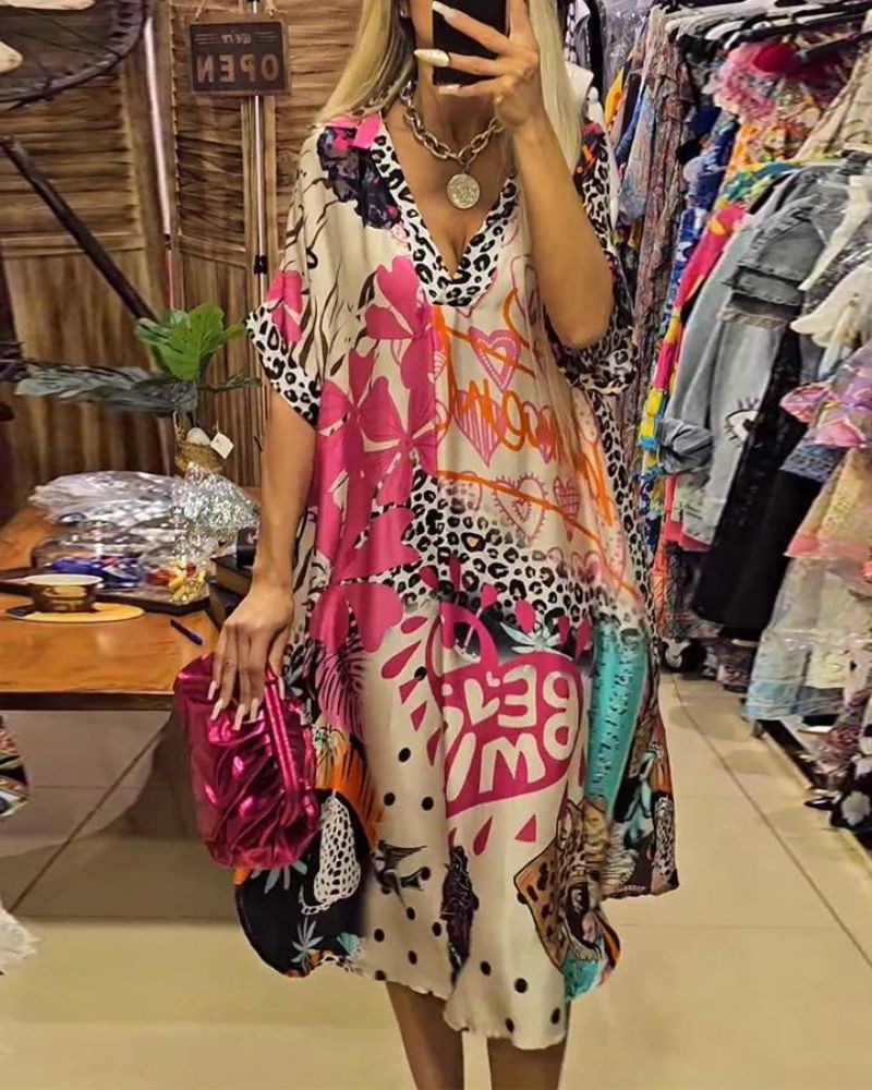 Sachiko™ | Kleid mit wildem Print