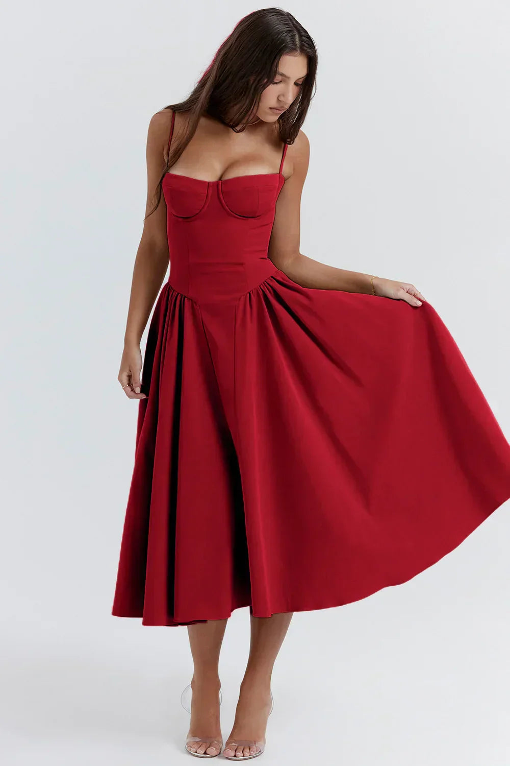 Michaela – Ärmelloses Midikleid