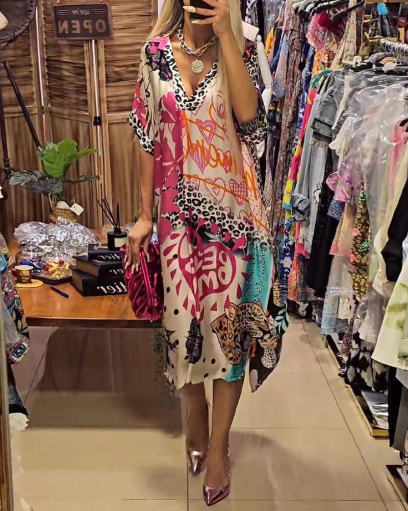 Sachiko | Kleid mit wildem Print