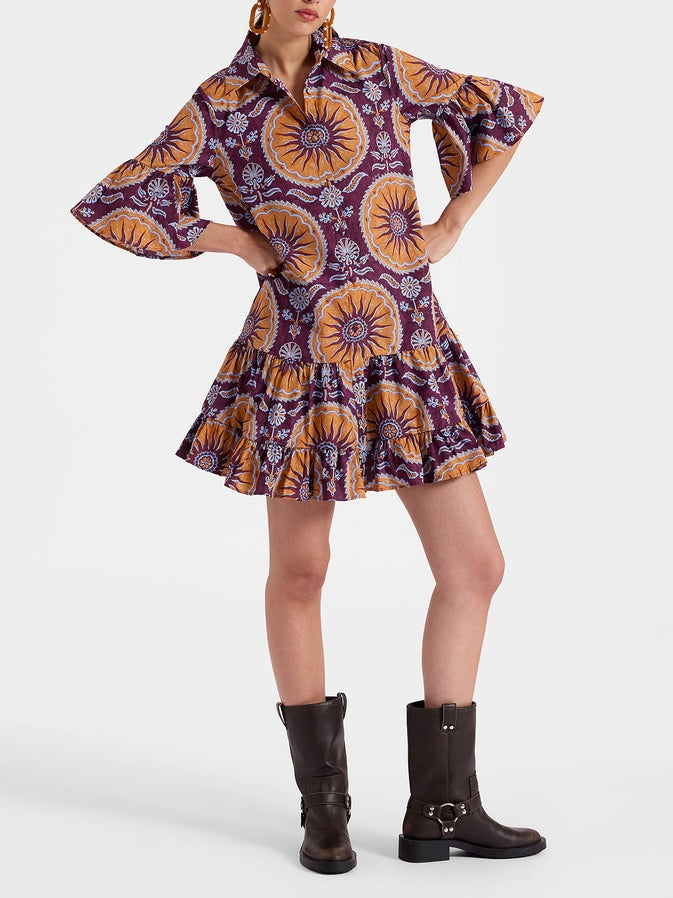 Mini Kleid mit abgestufter Taille