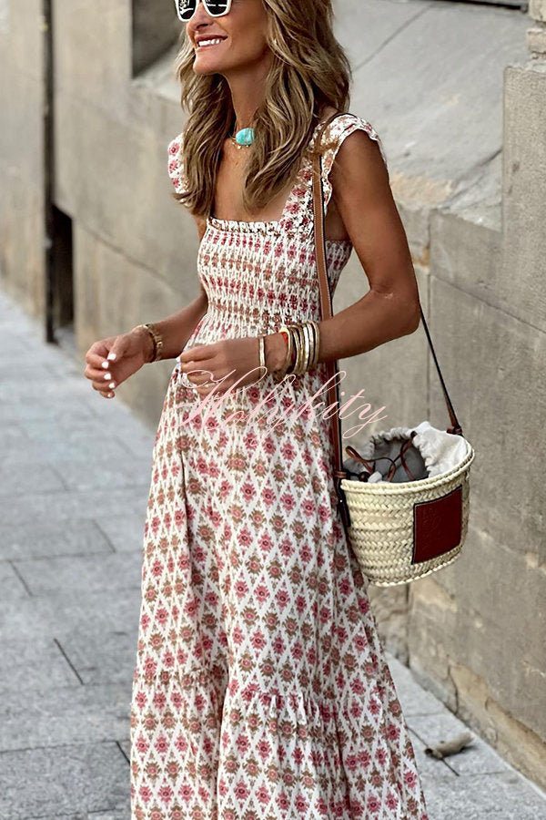 Love | Trägerkleid mit Muster