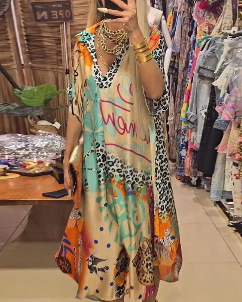 Sachiko | Kleid mit wildem Print