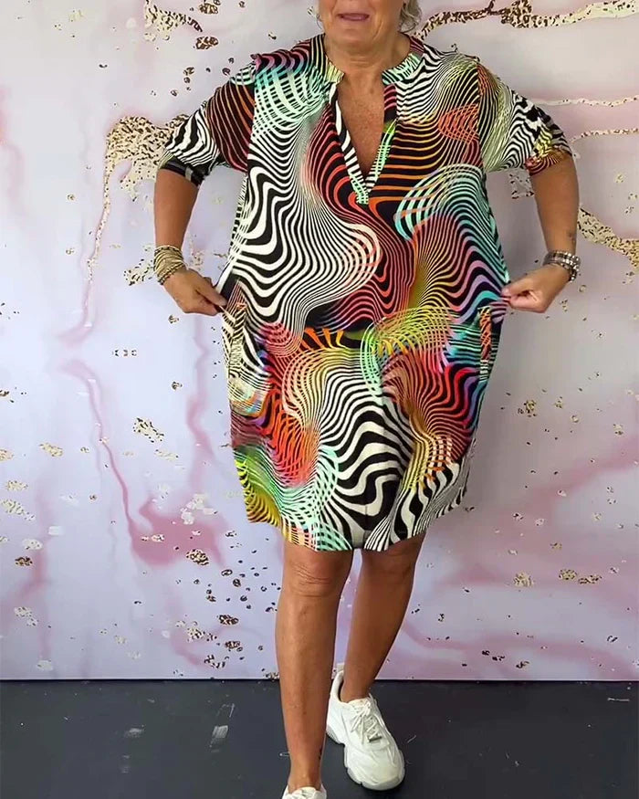 Sanne | Kleid mit buntem Muster