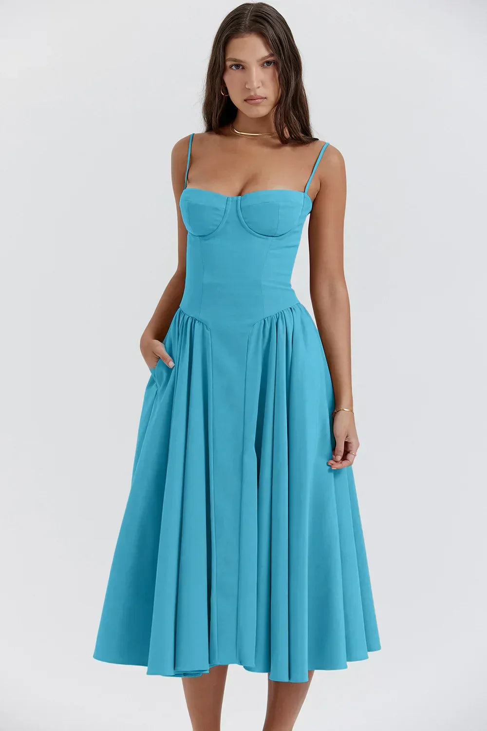 Michaela – Ärmelloses Midikleid