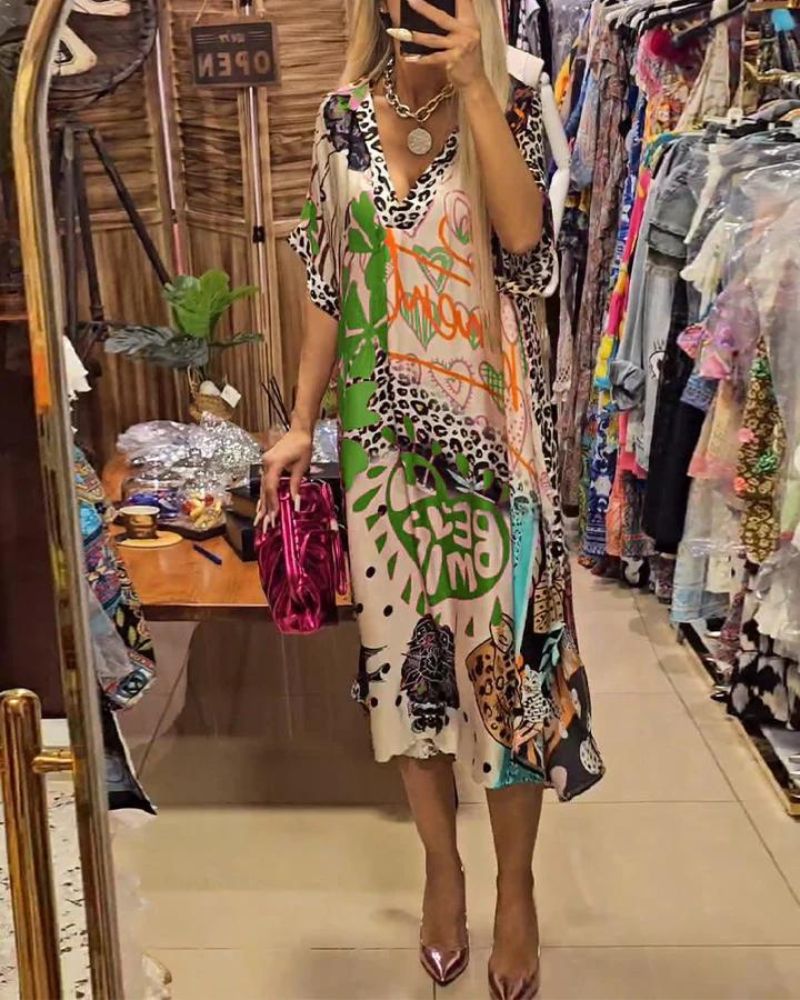 Sachiko | Kleid mit wildem Print