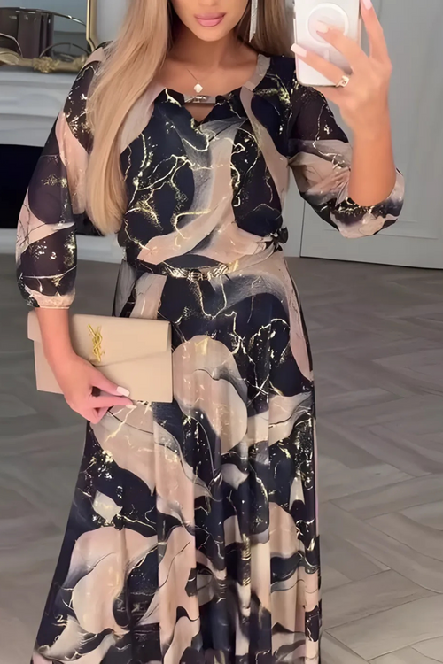 Mariska | Chiffon Midi Kleid