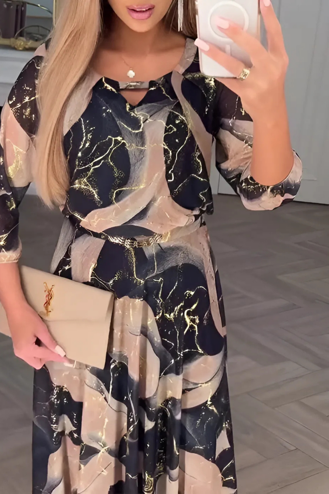 Mariska | Chiffon Midi Kleid