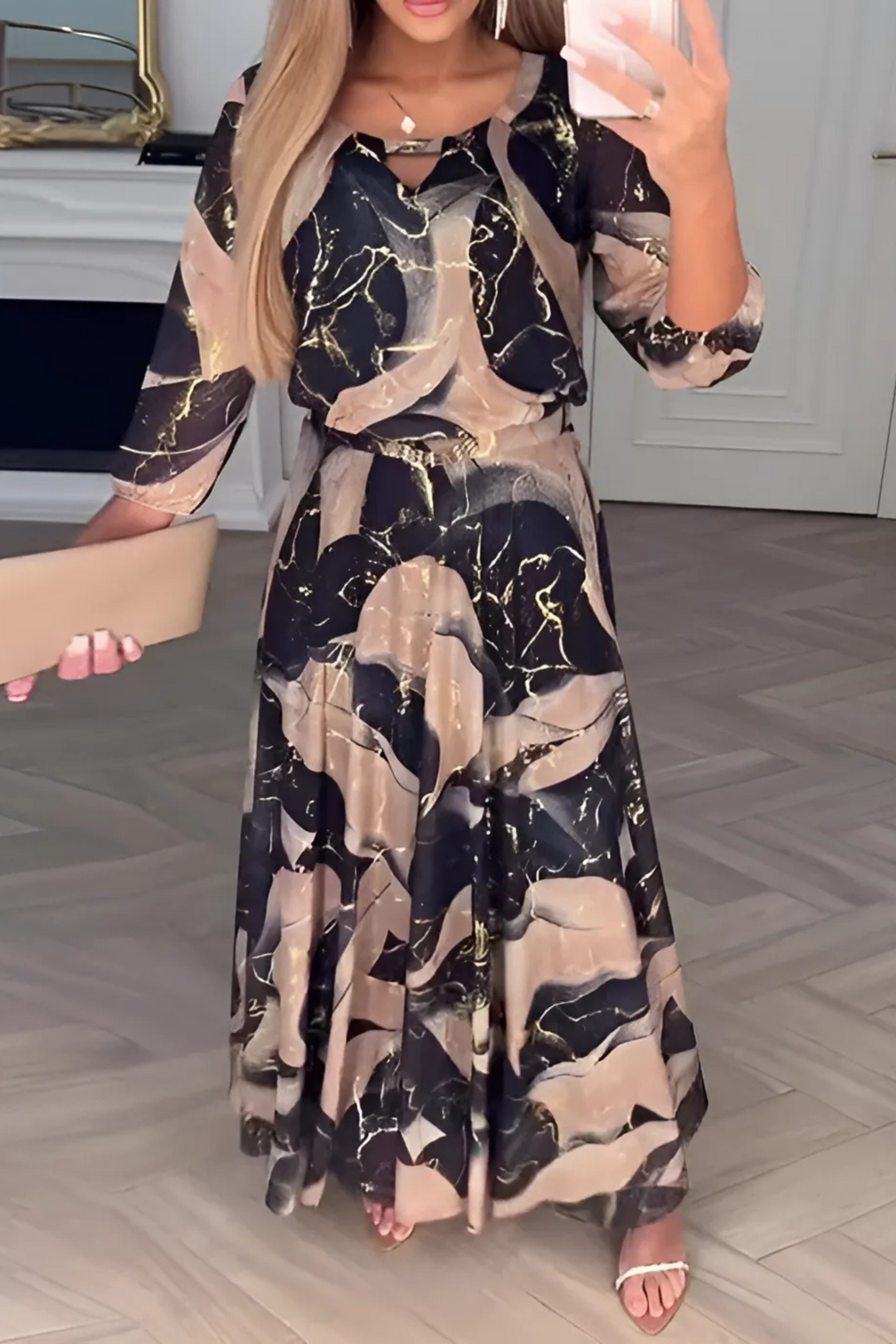 Mariska | Chiffon Midi Kleid