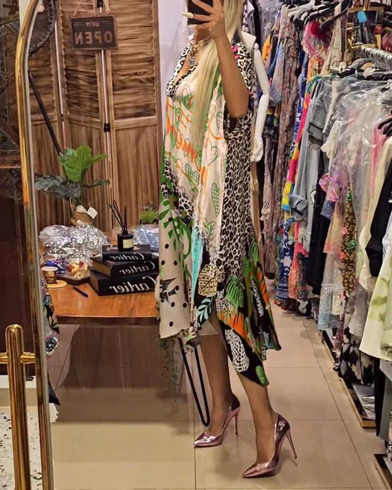 Sachiko | Kleid mit wildem Print