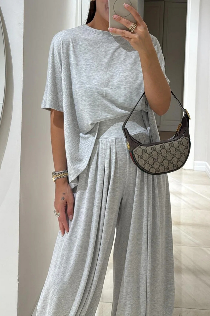 Layla Baumwoll-Zweiteiler - Grau