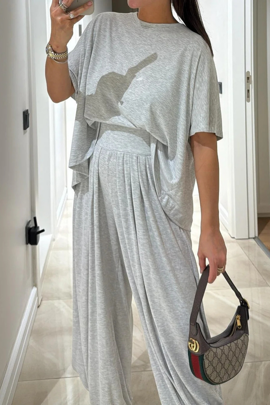 Layla Baumwoll-Zweiteiler - Grau