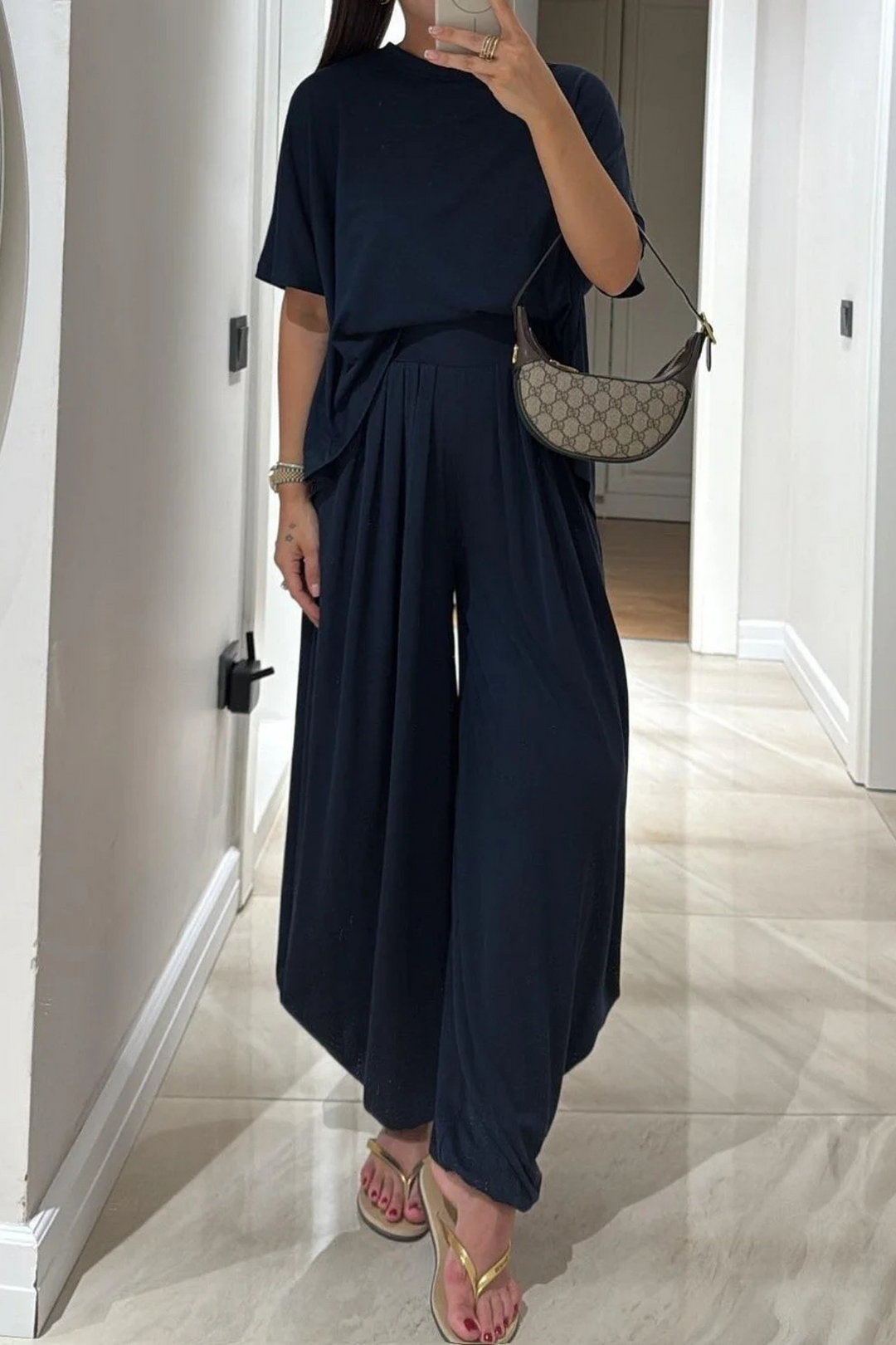 Layla Baumwoll-Zweiteiler - Blau