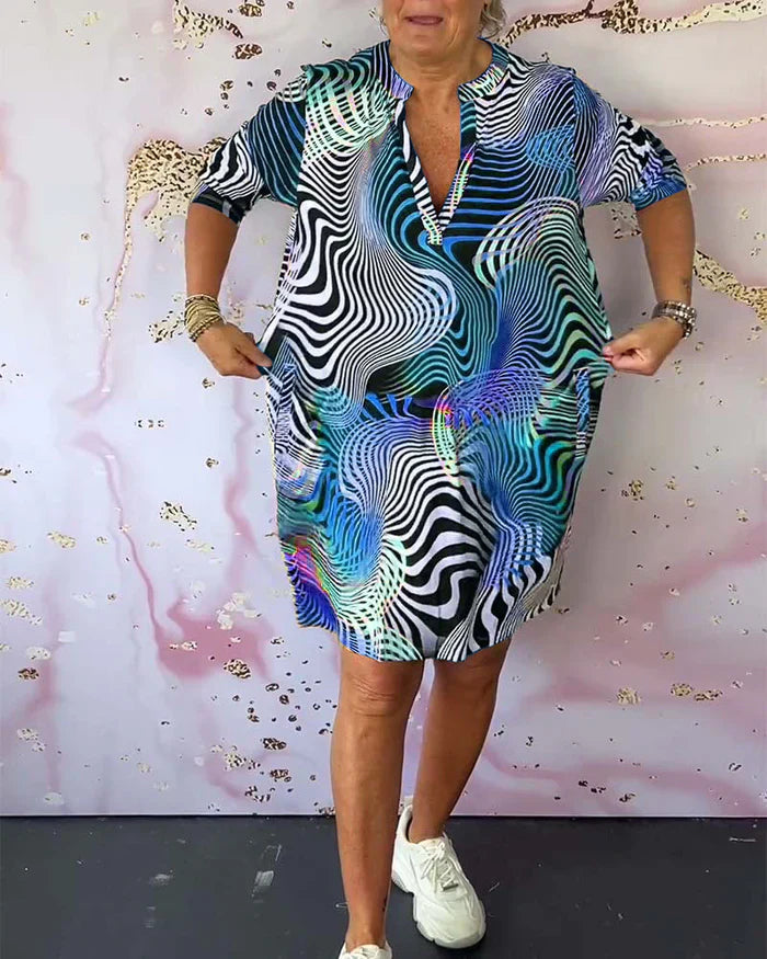 Sanne | Kleid mit buntem Muster