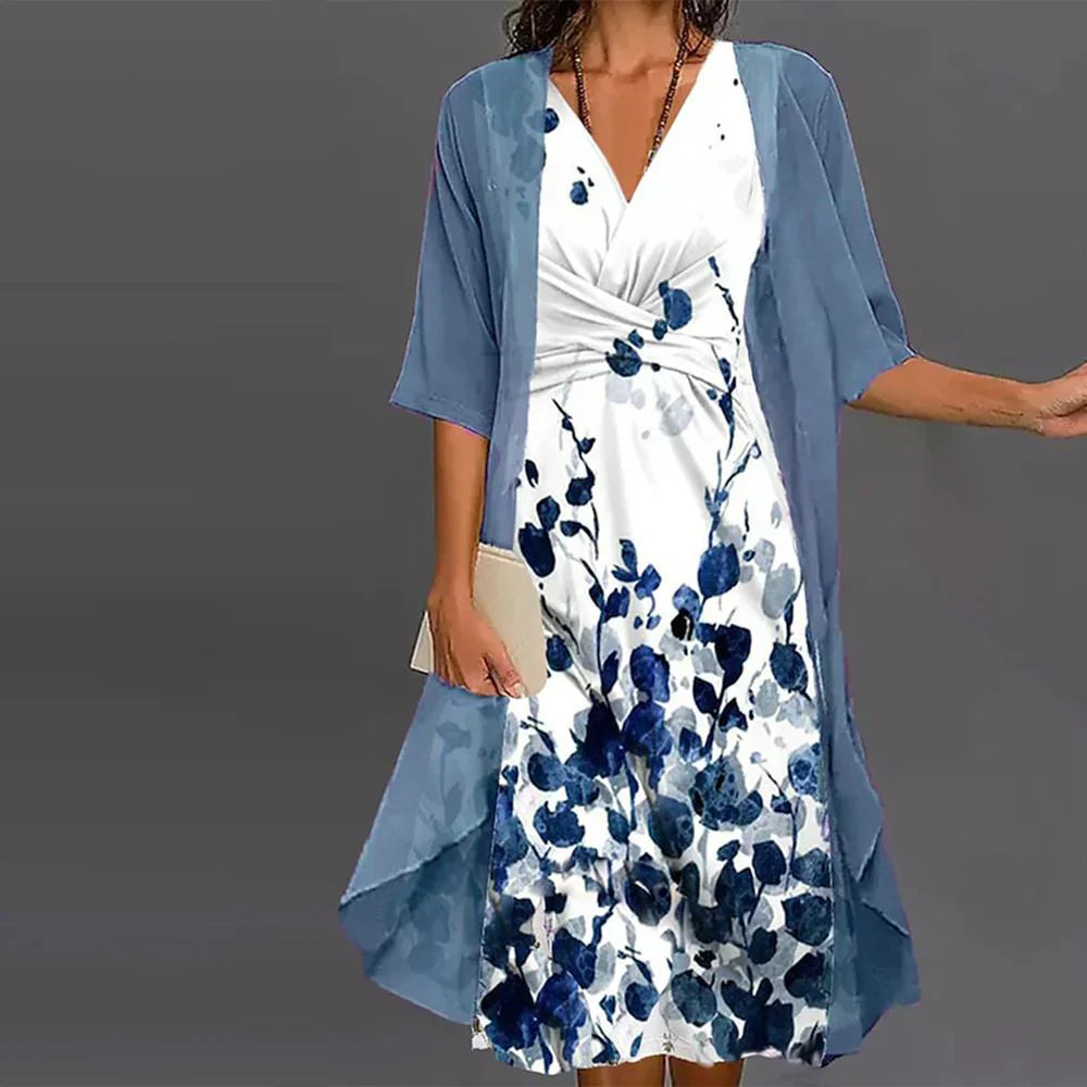 Alba Floral – Zweiteiliges Midikleid