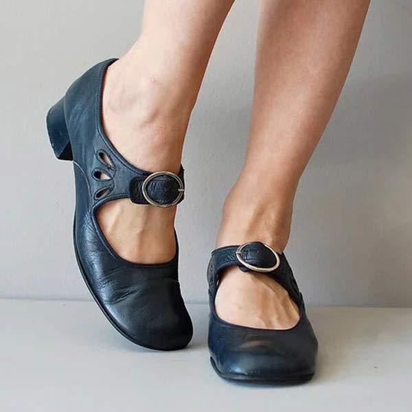 Jocelyne Leather Wedge Sandals
