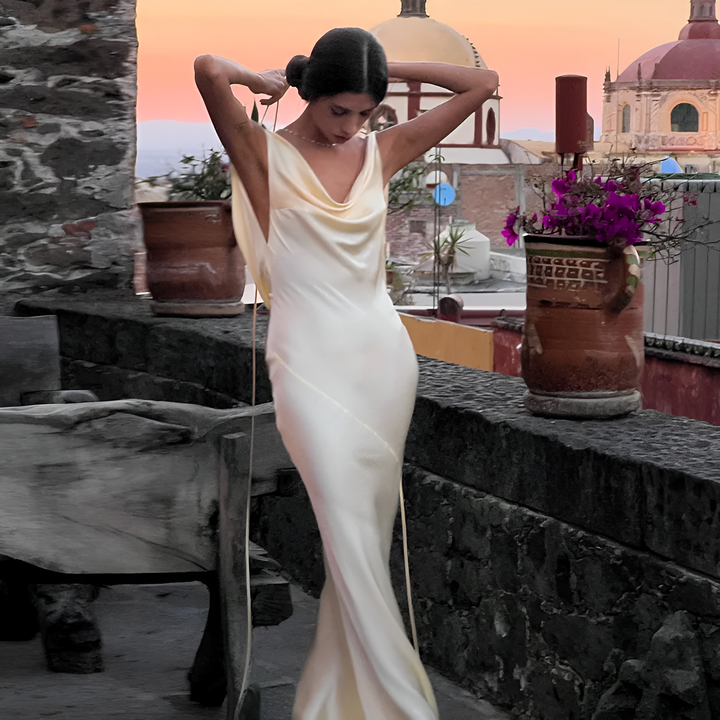 Elegantes Damen-Maxikleid mit schulterfreiem, rückenfreiem Design für den Abend