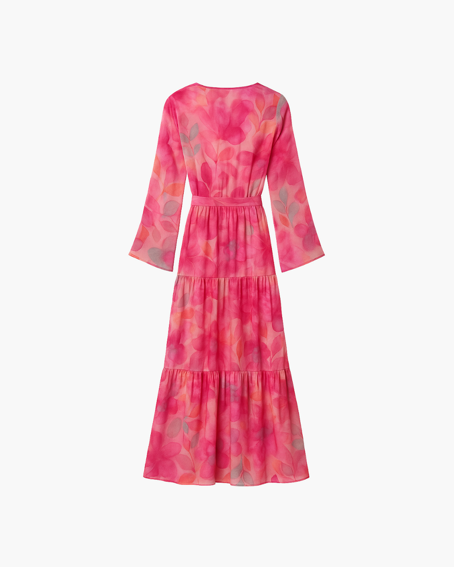 Georgina Silk-Blend Midi Dress, Effortless Elegance
