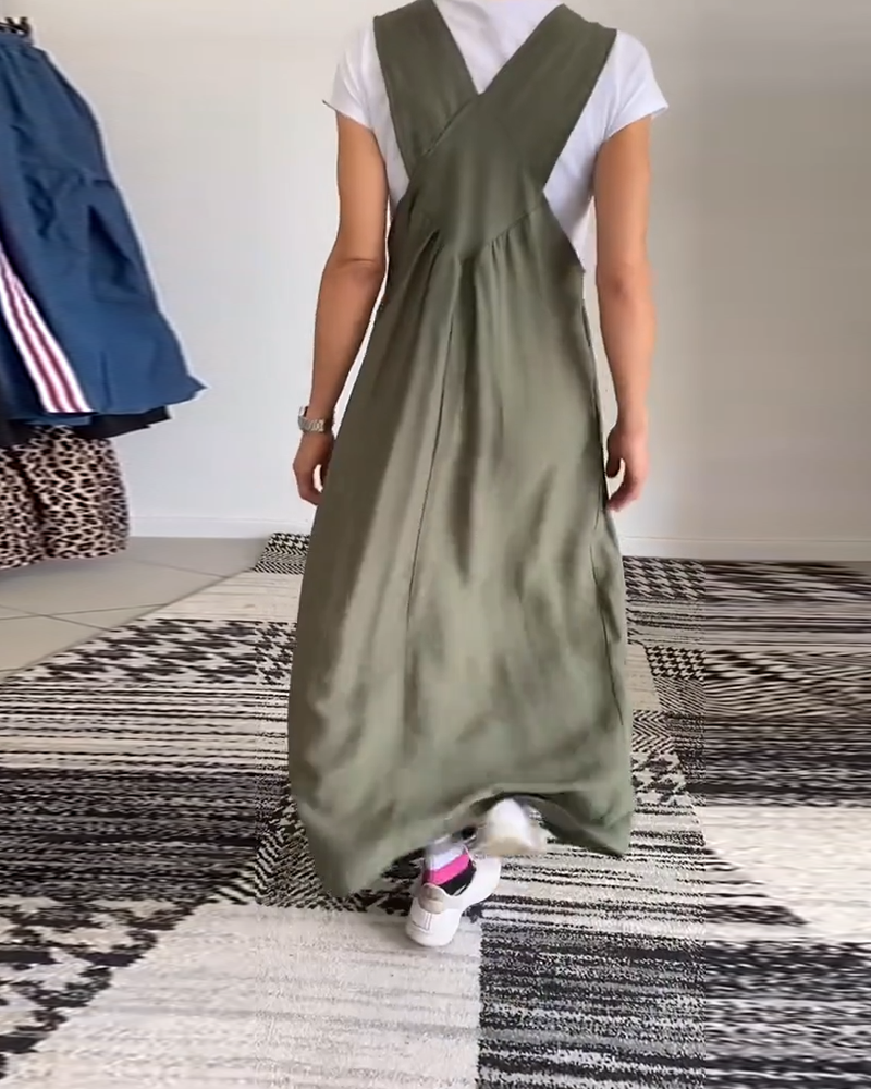 Camille | Fließendes ärmelloses Casual-Chic Kleid