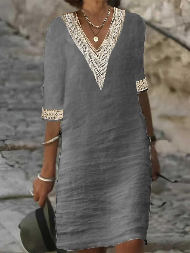 Julia | Kleid aus Leinen-Baumwolle