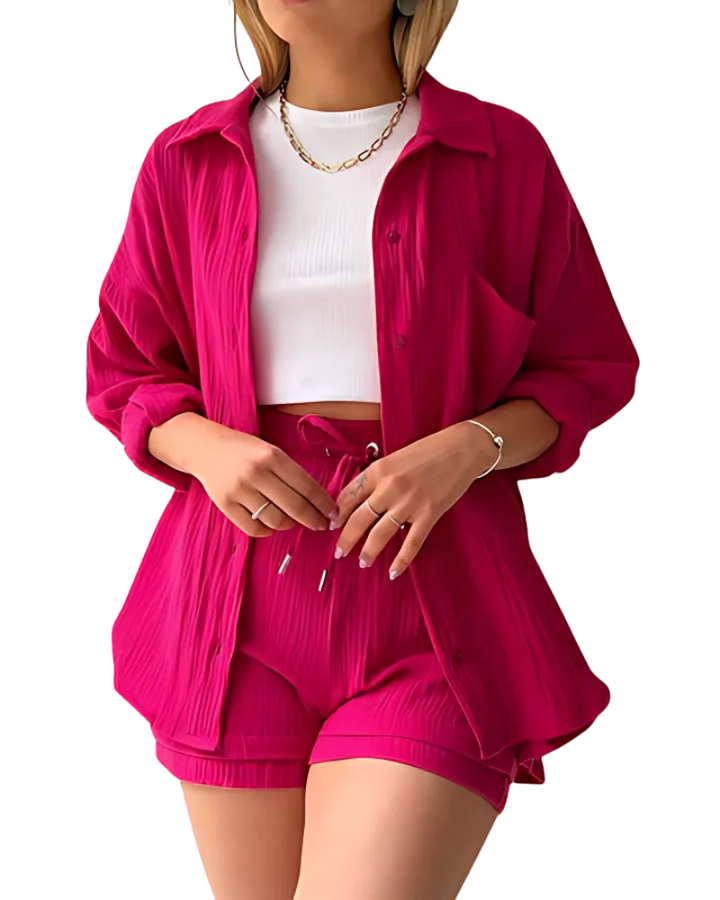 Elowen™ | Strukturierter Button Co-Ord Set