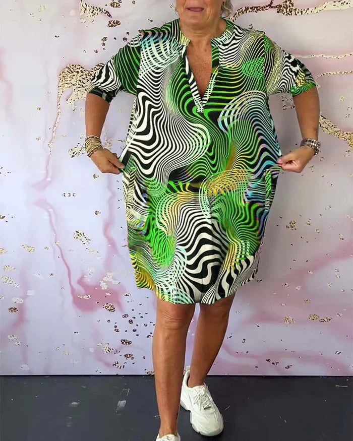 Sanne | Kleid mit buntem Muster