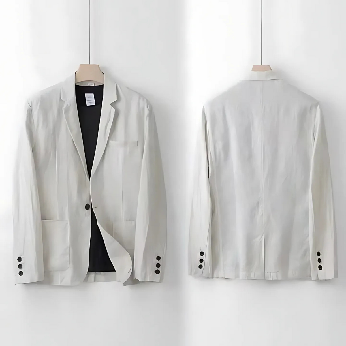 Zephyr Elegantes Leinen-Set für Herren - Beige