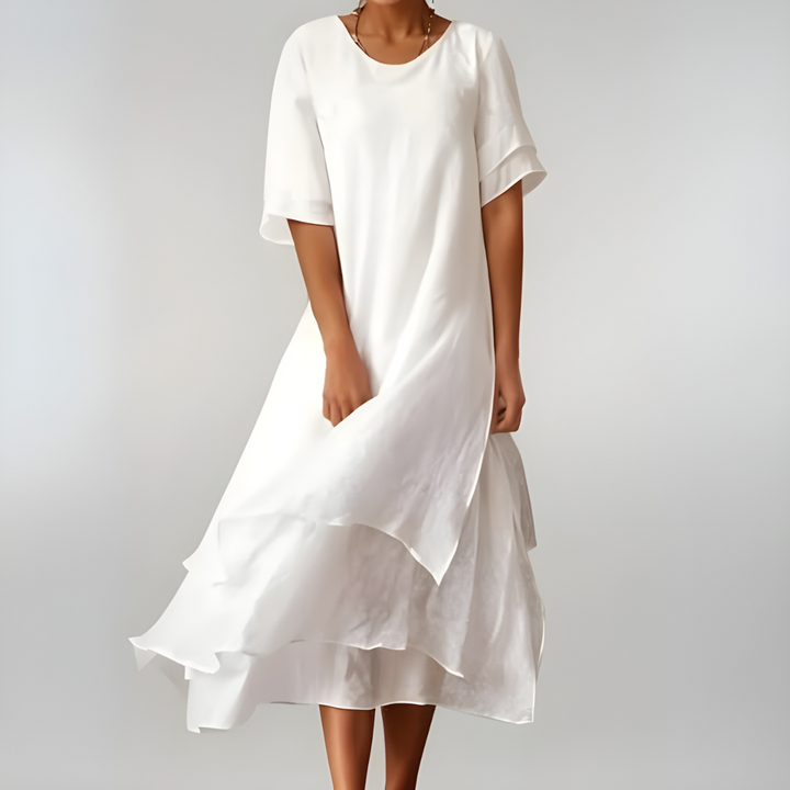 Agnès | Leichtes und elegantes langes Baumwollkleid