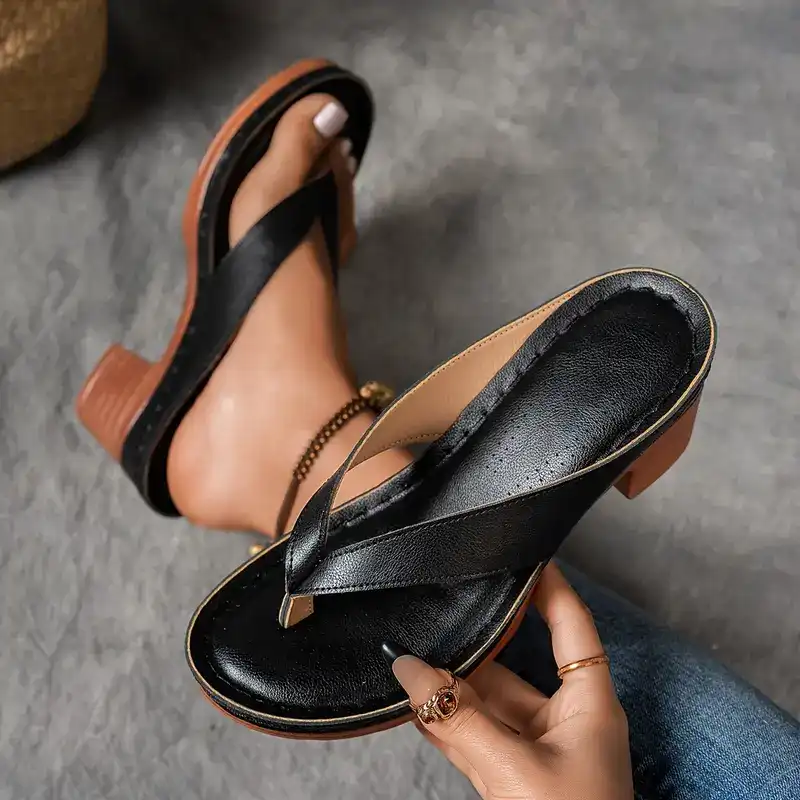 Clara | Dicker Absatz Orthopädische Sandalen