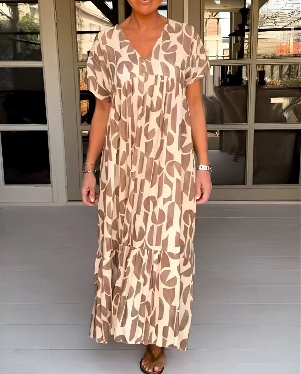 Colette | Fließendes Kleid mit V-Ausschnitt
