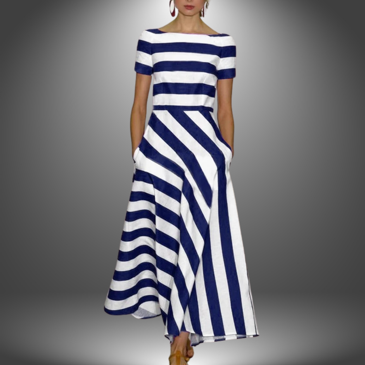Bellamy™ | Luxus Gestreiftes Handwerkskleid