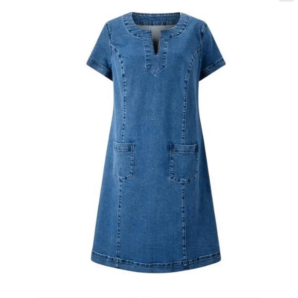 Sofia weiches Denim-Kleid