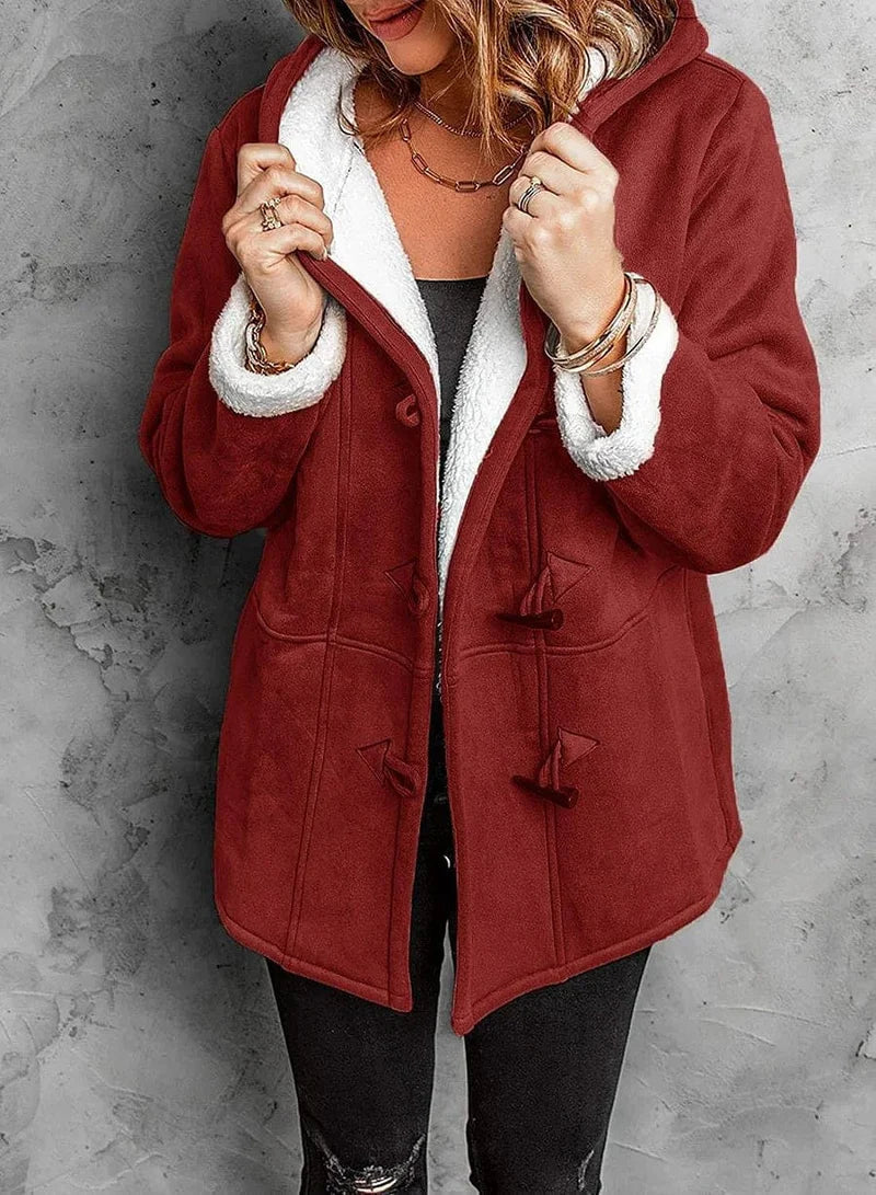 Charlotte | Gefütterter Kapuzenmantel aus Fleece