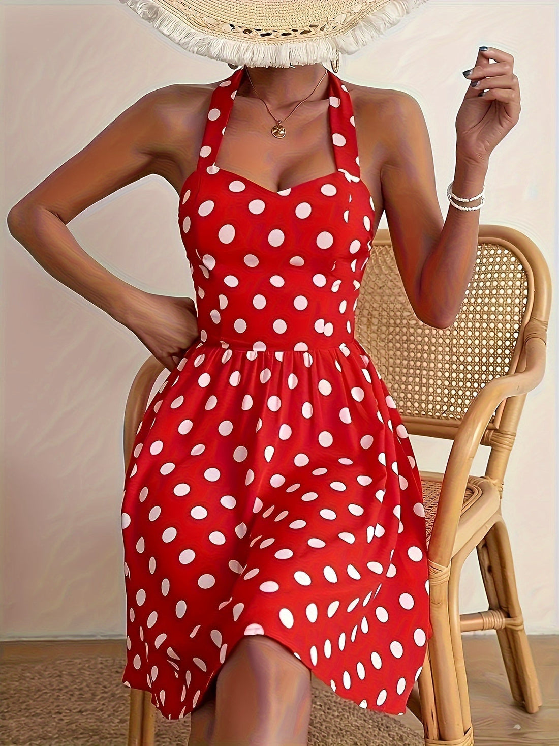 Dotty Daze Halter-Kleid