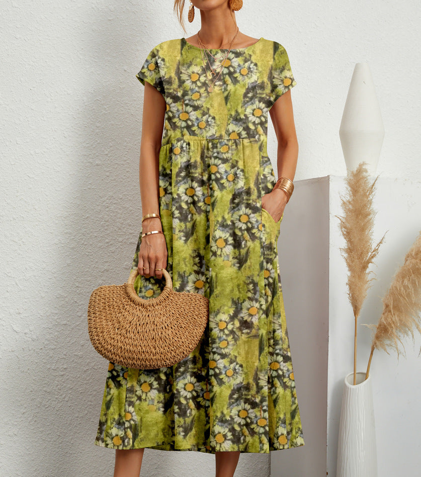 WINNIE | STILVOLLES MIDIKLEID MIT BLUMENMUSTER