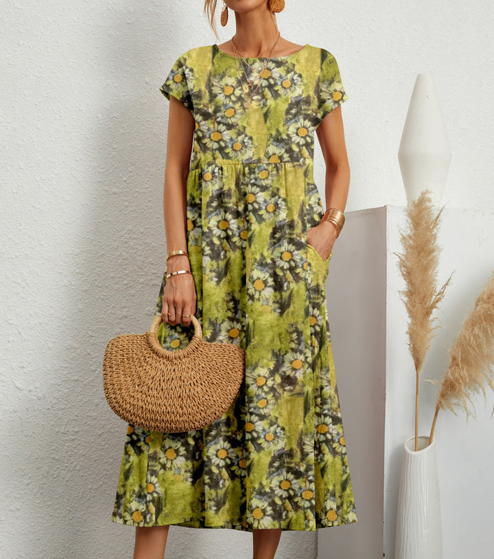WINNIE | STILVOLLES MIDIKLEID MIT BLUMENMUSTER