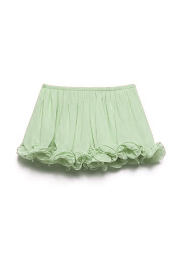 Romantic Drama – Shorts mit welligen Volants und elastischer Taille