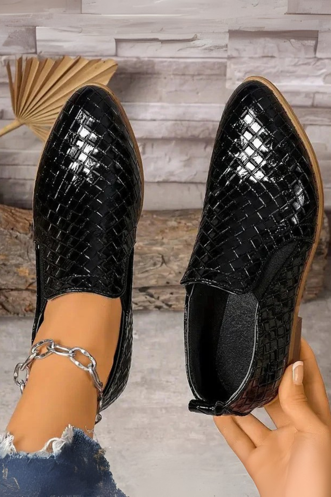 Xandra Orthopädische Oxford-Schuhe aus Leder - Schwarz