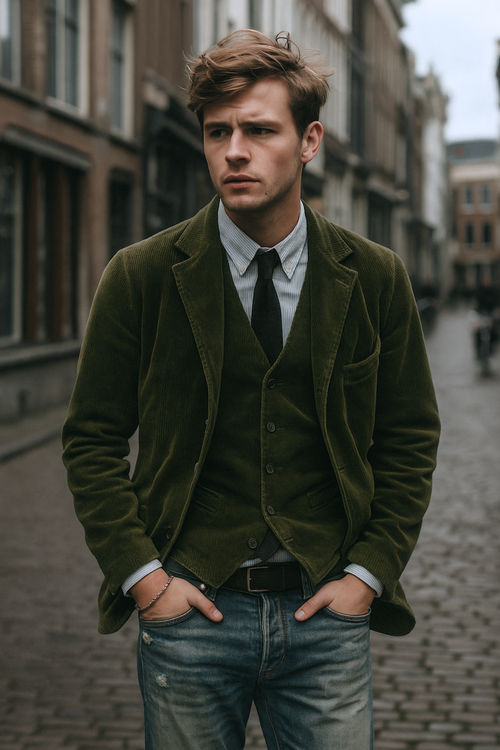 Jory Vintage Weste & Jacke - Grün