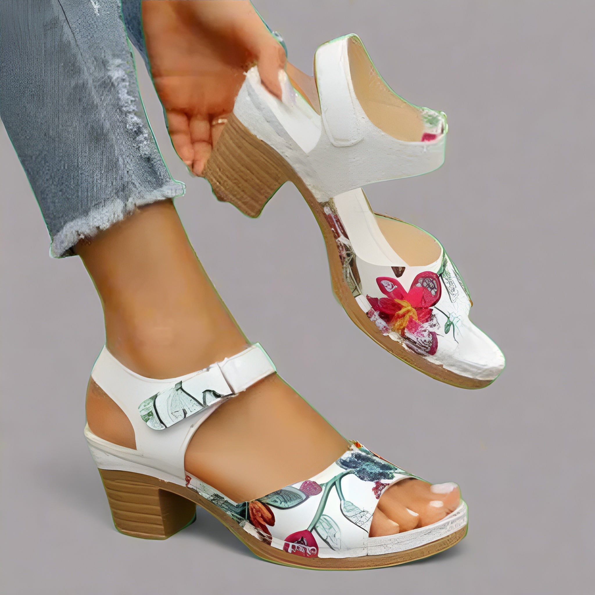 Elsa™ | Handgefertigte Peeptoe-Sandalen