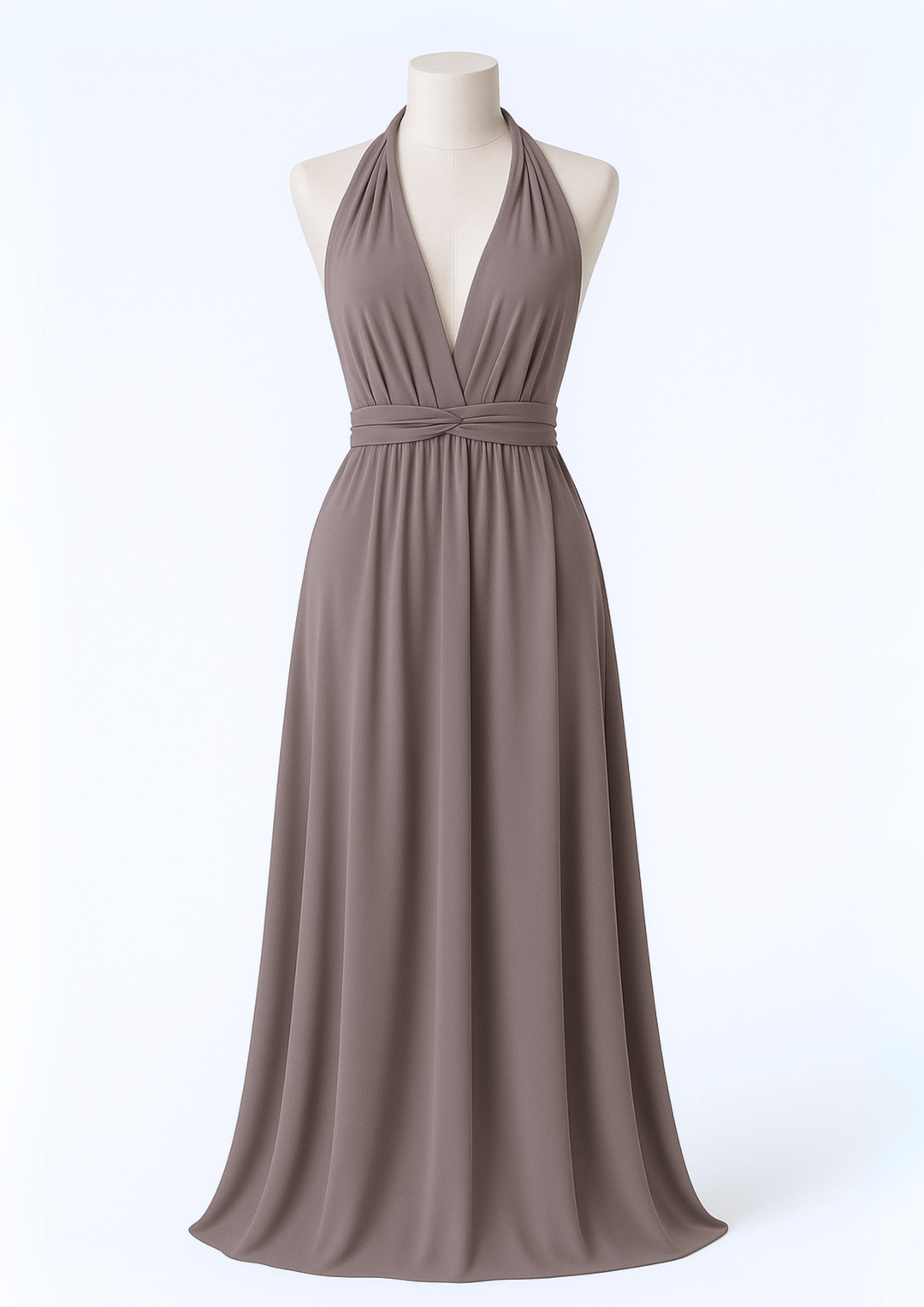 Nyxara Wandelbares Maxi-Kleid - Taupe