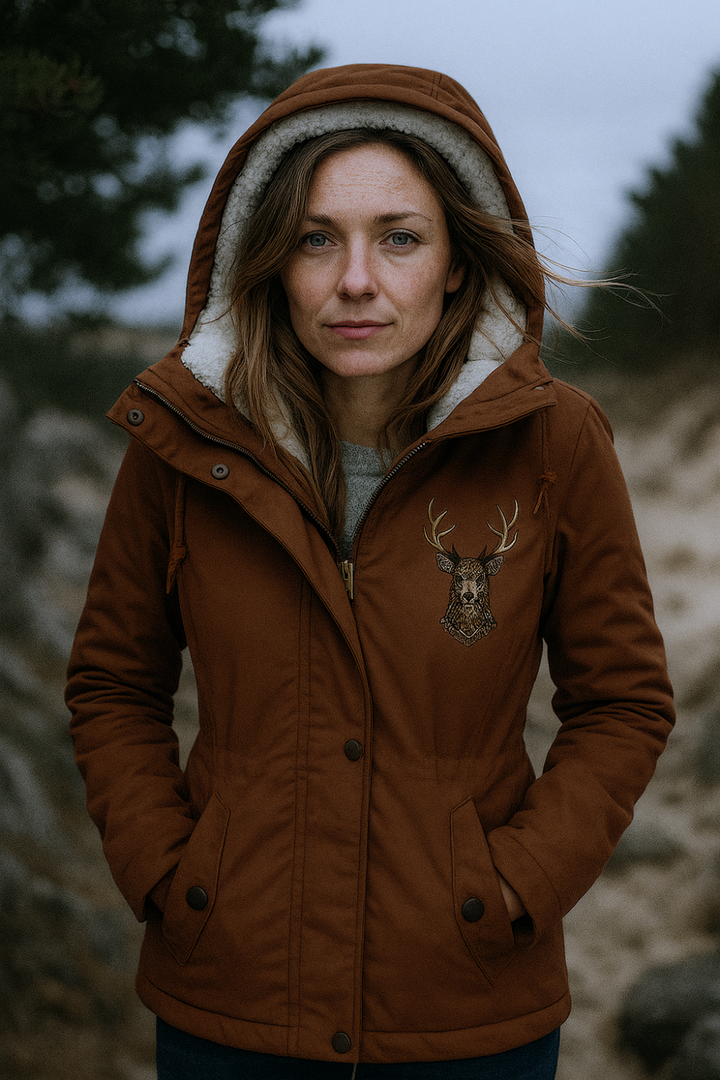 Andrea Gepolsterte Komfortjacke - Braun