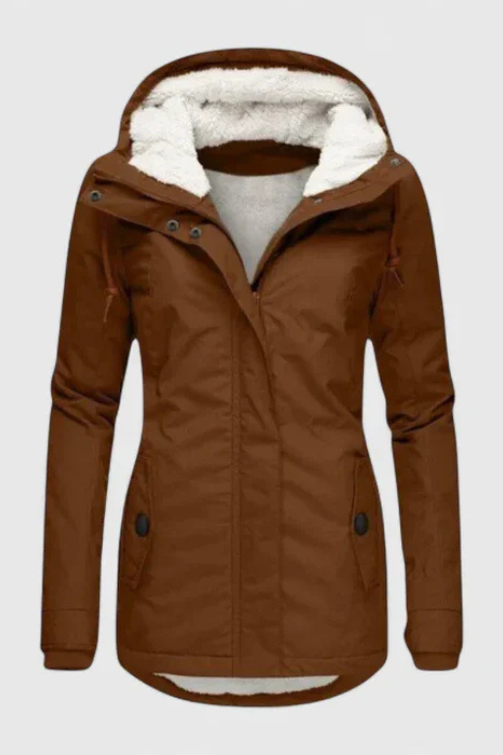 Andrea Gepolsterte Komfortjacke - Braun