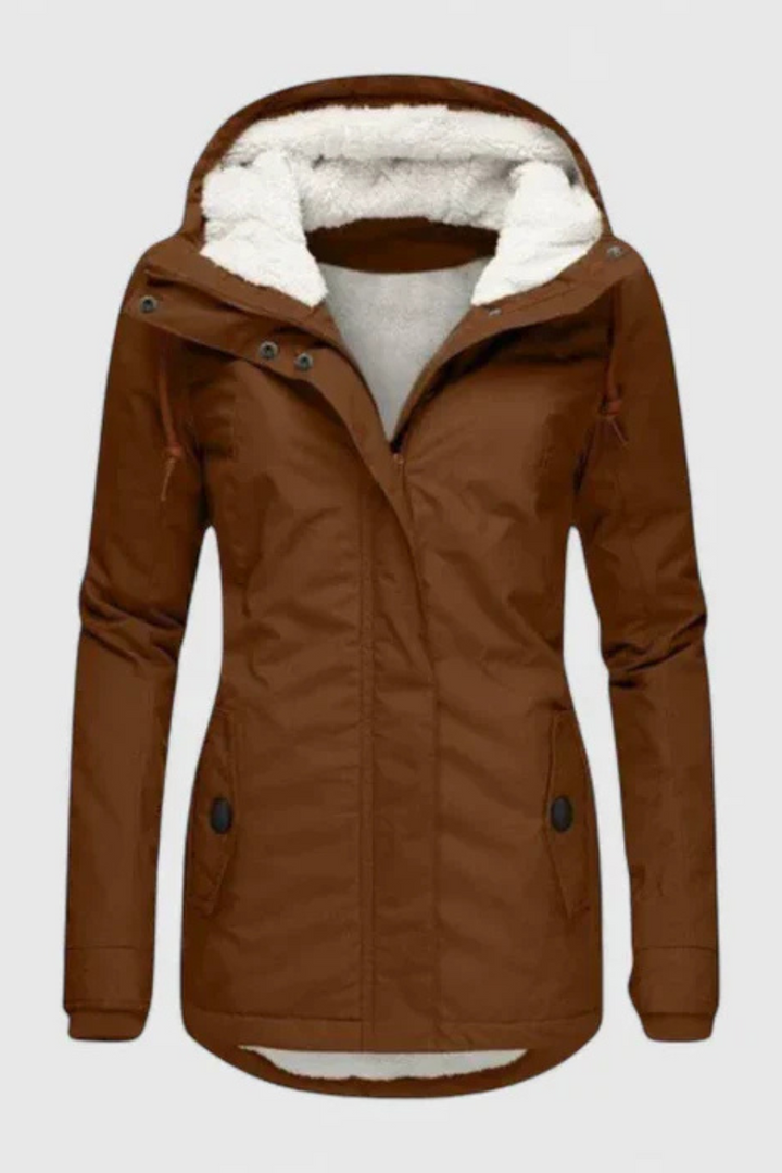 Andrea Gepolsterte Komfortjacke - Braun