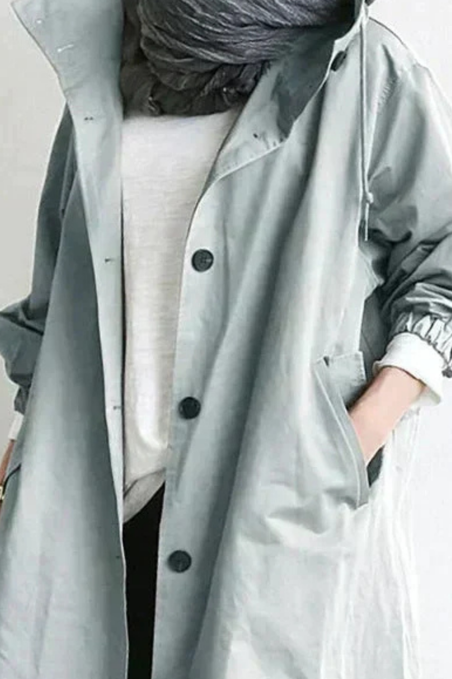 Dolly Modern Trench Coat Grau