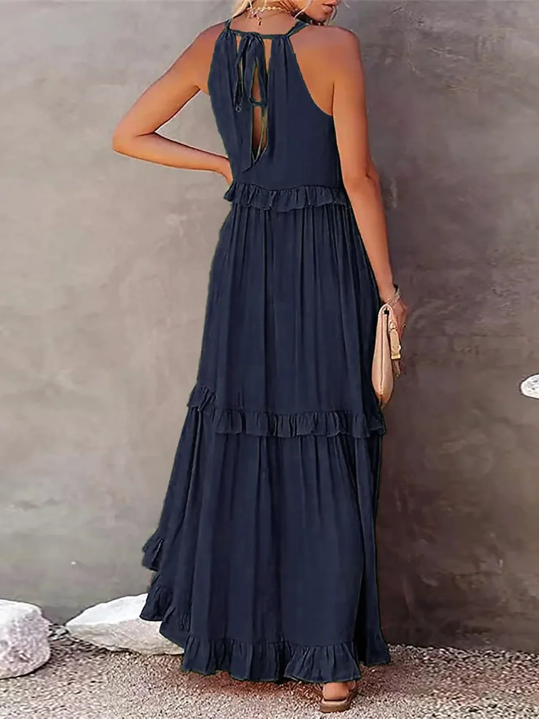 Vesa™ | Fließendes Kleid mit Rüschen