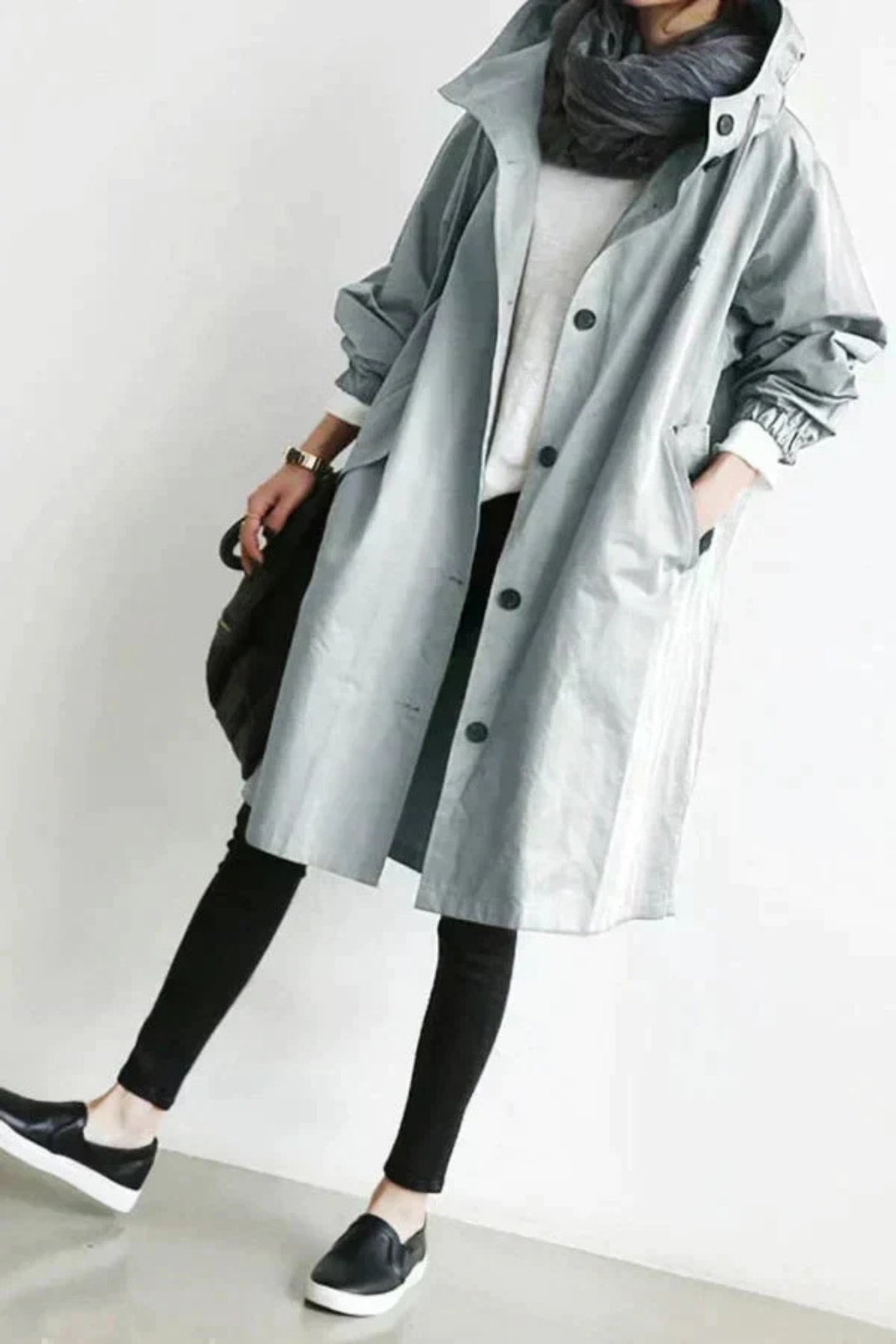 Dolly Stilvoller Trenchcoat - Grau