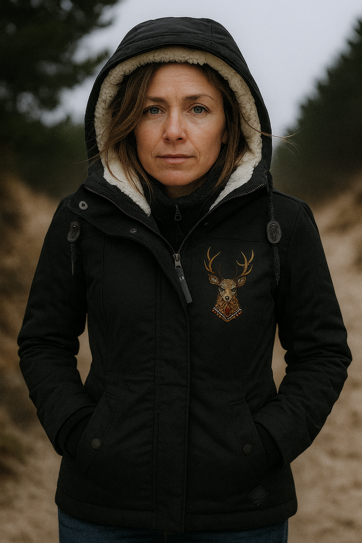 Andrea Gepolsterte Komfortjacke - Schwarz